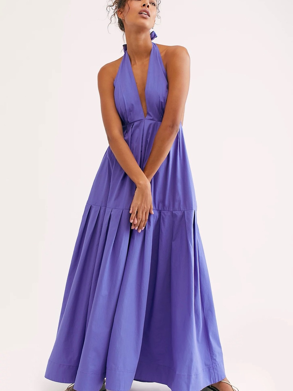 Free People Made For You Purple Halter Neck Maxi Dress